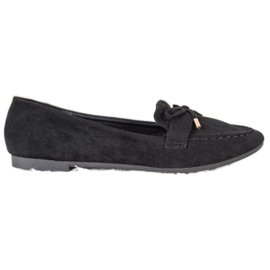 Small Swan Mocassins noirs