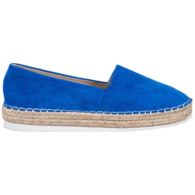 Small Swan Espadrilles En Daim Bleu