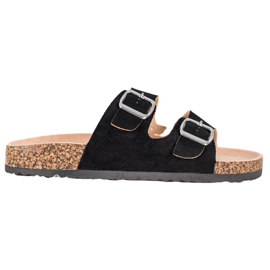 Pantoufles VINCEZA avec boucle noir