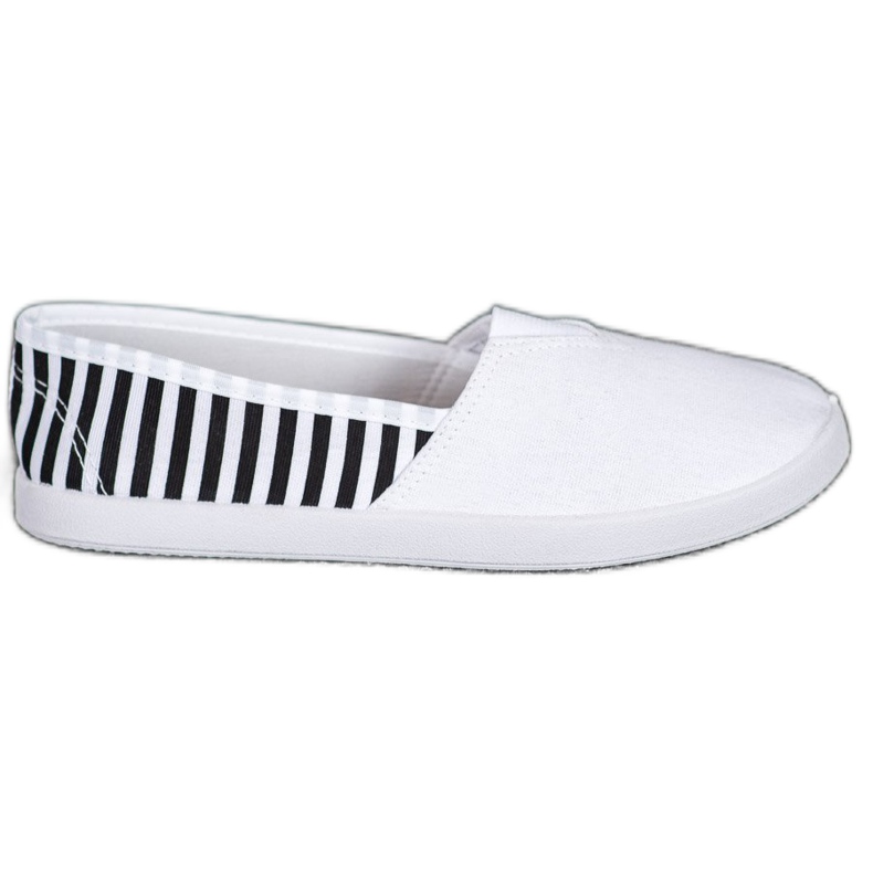 SHELOVET Slipons Blancs À Rayures blanche