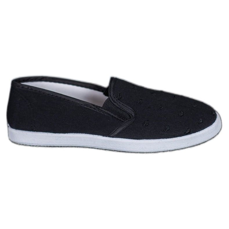 SHELOVET Slipons Noirs En Coeurs le noir SHELOVET Slipons Noirs En Coeurs le noir