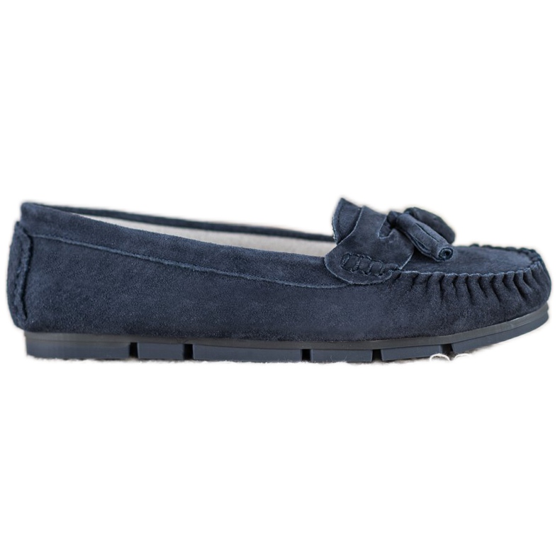 Mocassins confortables en cuir VINCEZA bleu