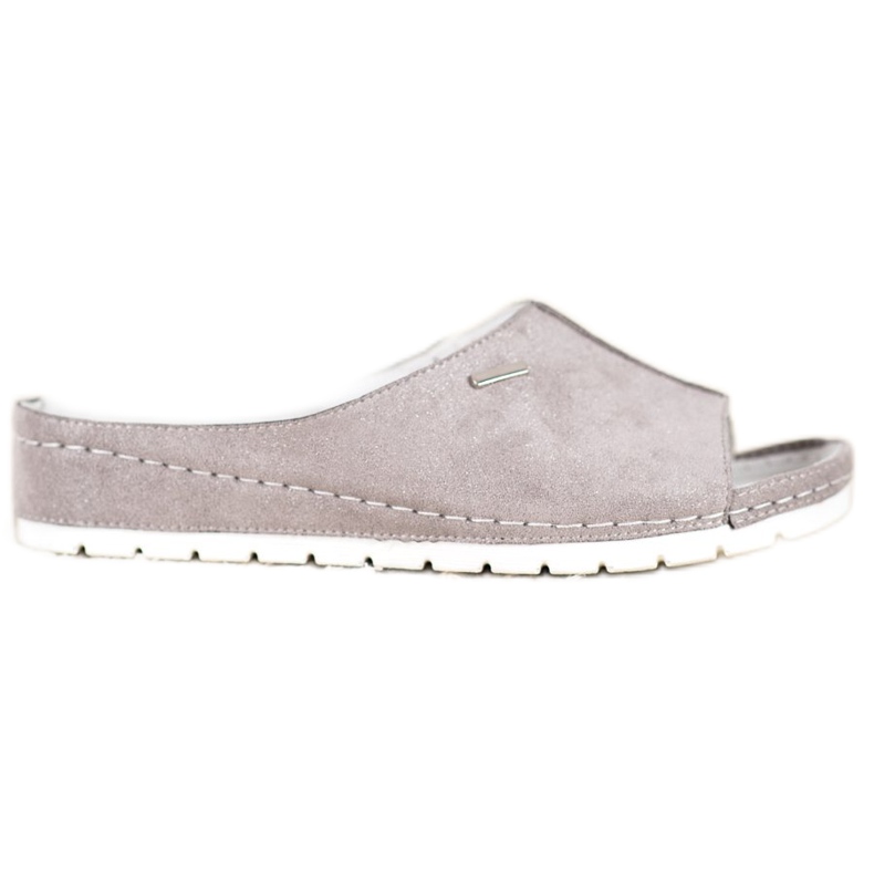 Chaussons confortables à paillettes VINCEZA gris Chaussons confortables à paillettes VINCEZA gris