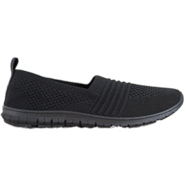 SHELOVET Slipons ajourés confortables noir