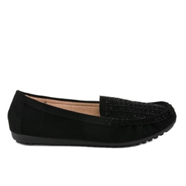 Mocassins noirs ajourés à sequins YSD823Y le noir