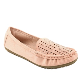 Mocassins ajourés nude avec paillettes YSD823Y beige