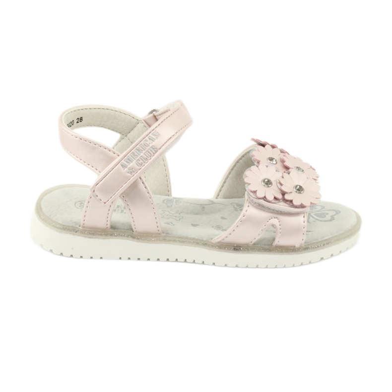Sandales roses à paillettes nacrées American Club XD10/20