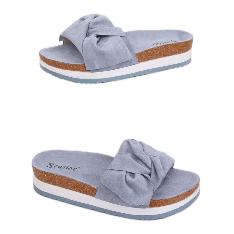 Chaussons bleu femme bleu SS116P Bleu