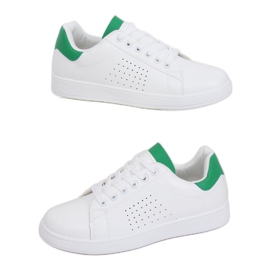 Baskets femme blanches et vertes LV101P Vert