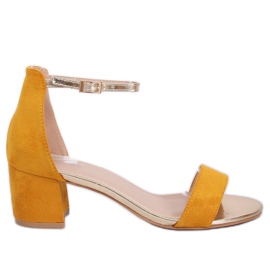 Sandales talons hauts miel M307P Jaune