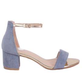 Sandales à talons bleues M307P Bleu