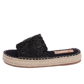Chaussons espadrilles noires T353P Noir