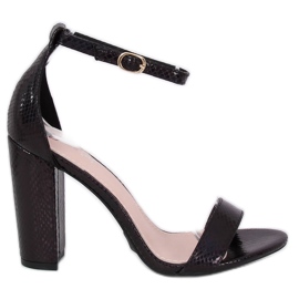 Sandales à talons holographiques TU135P Noir