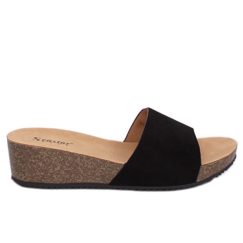 Noir G186P Chaussons compensés noirs le noir