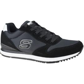 Chaussures Skechers Sunlite-Waltan M 52384-BLK noir bleu