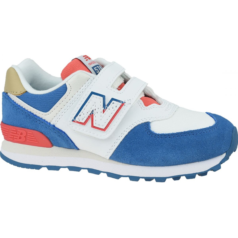 Chaussures New Balance Jr YV574SCF blanche bleu