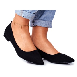 EVE Ballerines Femme Daim Noir Westley le noir