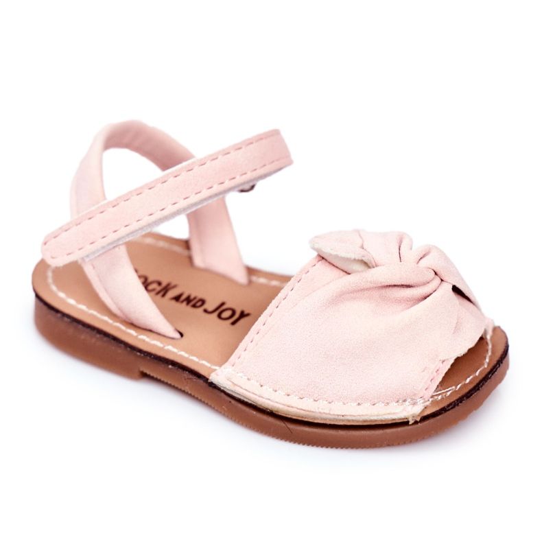 FRROCK Sandales Enfant Avec Velcro Rose Dingo