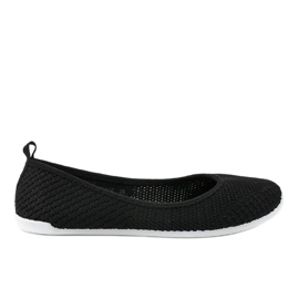 Ballerines noires en dentelle LA07P le noir