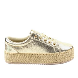 Espadrilles à lacets dorées 6220 d'or