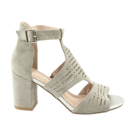 Sandales à dessus en daim Sergio Leone SK903 gris