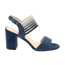 Sandales sur le poste de Sergio Leone SK867 bleu marine