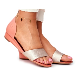 Sandales Femme Maciejka Cuir Pêche 1971 Nomara orange jaune