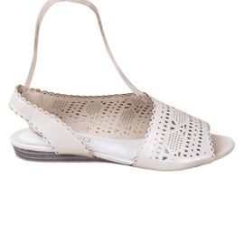 Goodin Sandales argentées brillantes gris