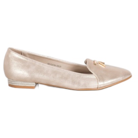 Goodin Ballerines dorées brillantes