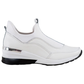 Chaussures à enfiler en cuir VINCEZA blanc