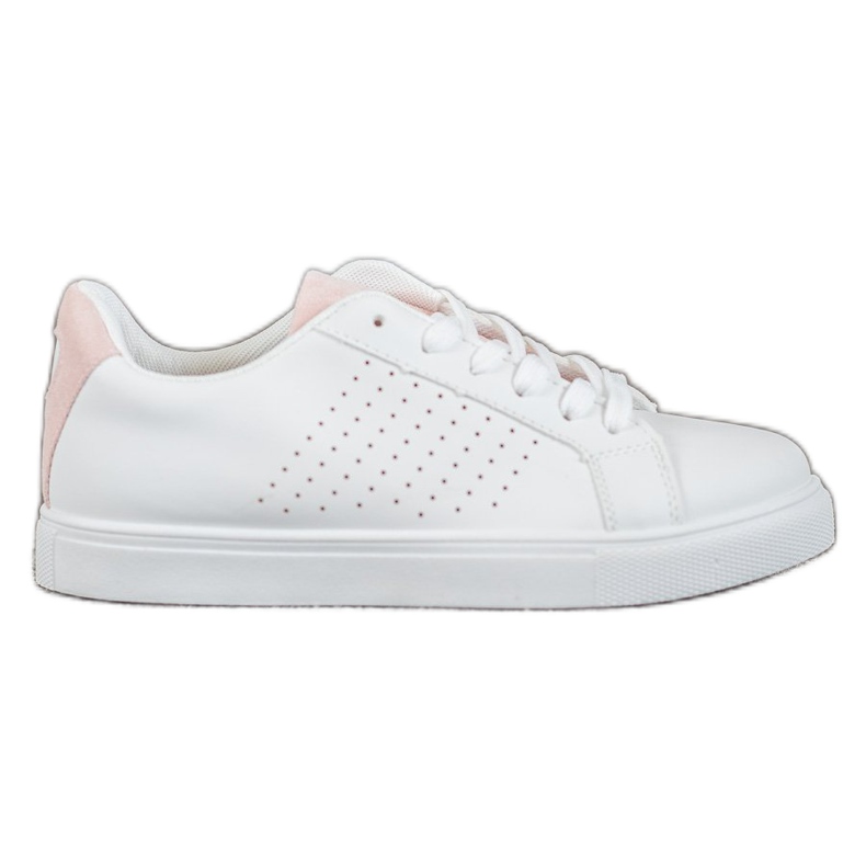 SHELOVET Chaussures blanches avec empiècements en daim