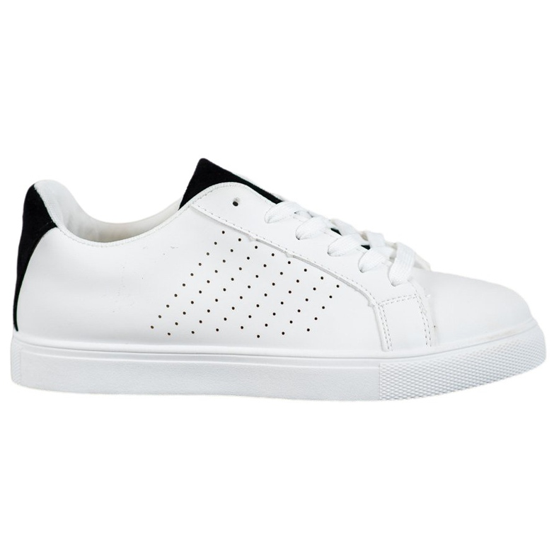 SHELOVET Chaussures blanches avec empiècements en daim