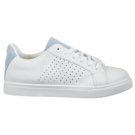SHELOVET Chaussures blanches avec empiècements en daim
