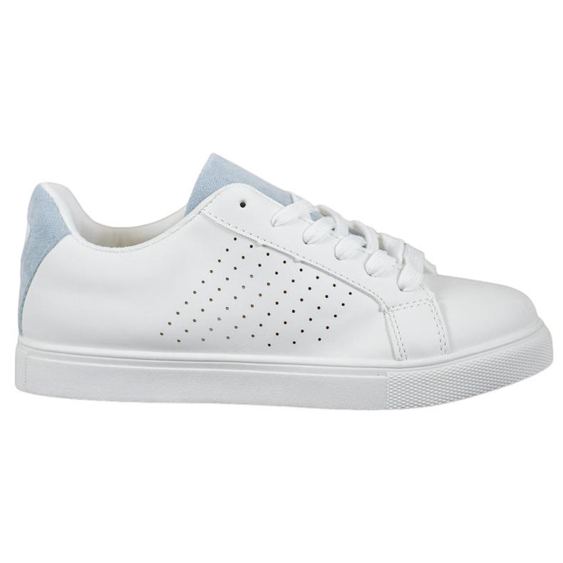 SHELOVET Chaussures blanches avec empiècements en daim