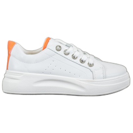 SHELOVET Baskets à la mode sur la plate-forme blanc