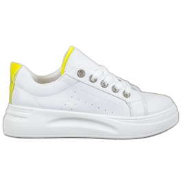 SHELOVET Baskets à la mode sur la plate-forme blanc