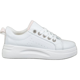 SHELOVET Baskets à la mode sur la plate-forme blanc