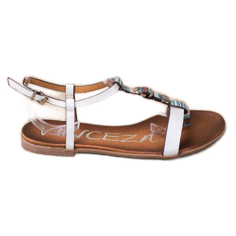 Sandales Avec Ceinture Décorative VINCEZA blanche