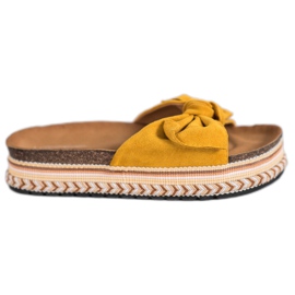 SHELOVET Pantoufles À La Mode Sur La Plateforme jaune