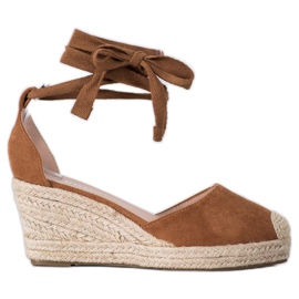 SHELOVET Espadrilles Compensées brun