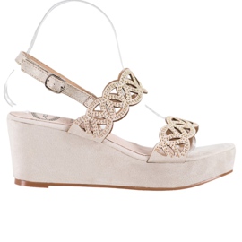 Aclys Sandales compensées beige