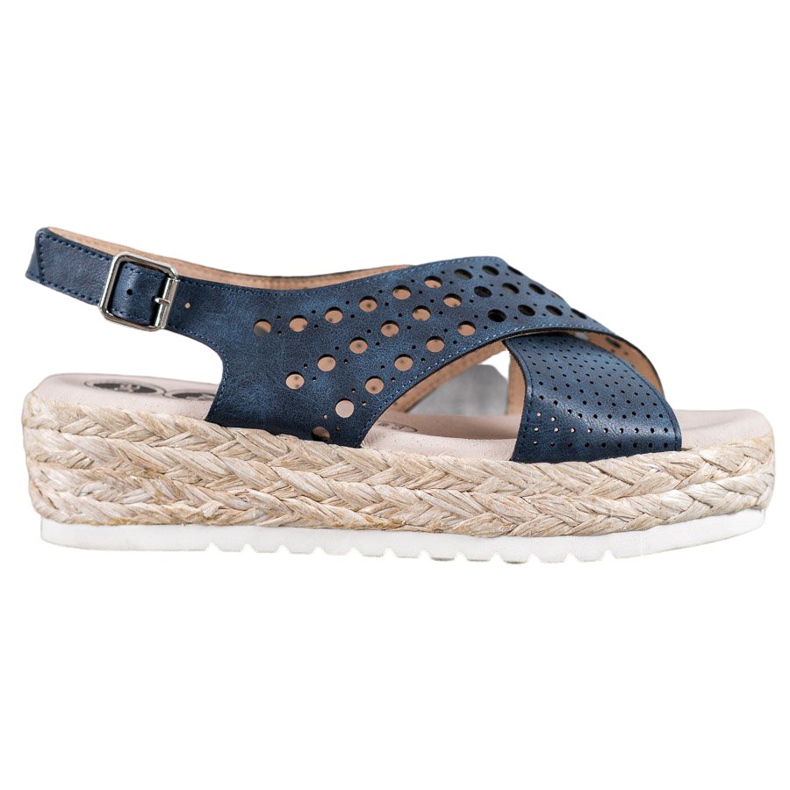 SHELOVET Sandales espadrilles bleu