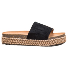 Comer Pantoufles Décontractées Sur La Plateforme noir