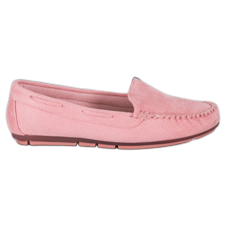 Clowse Mocassins en daim rose