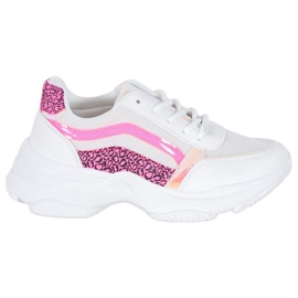 Marquiz Baskets avec empiècements néon blanche multicolore