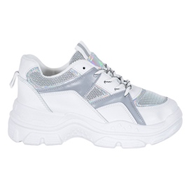 Sweet Shoes Baskets nouées blanc gris