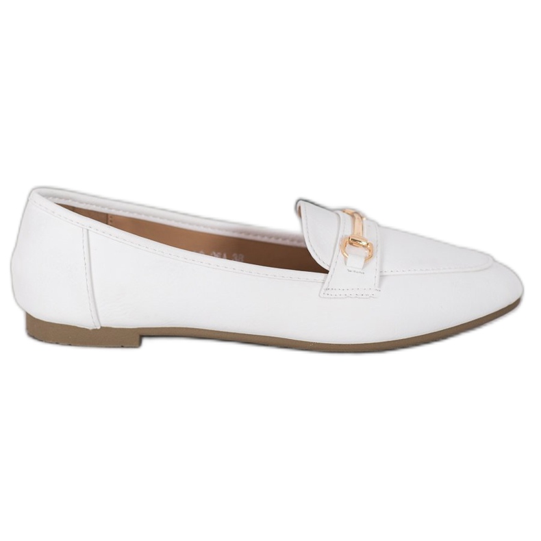 Nio Nio Mocassins élégants avec cuir écologique blanche