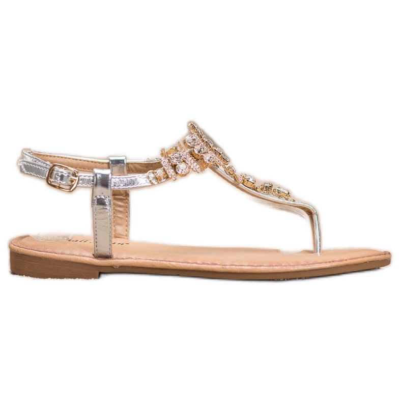 Small Swan Sandales élégantes avec zircone cubique gris Small Swan Sandales élégantes avec zircone cubique gris