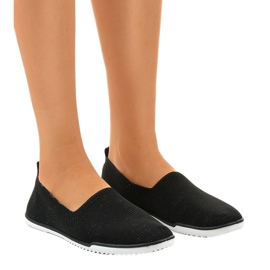 Baskets à enfiler en lycra noires GF-HJS12-1 le noir