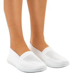 Baskets à enfiler blanches GF-HJS13-5 en lycra